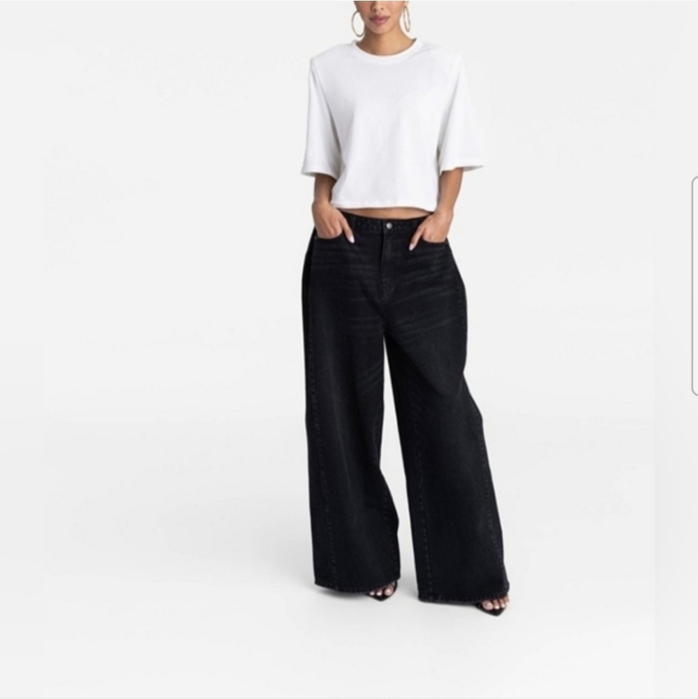 KBB by Kahlana Black Wide Leg The Rachael Jeans 10